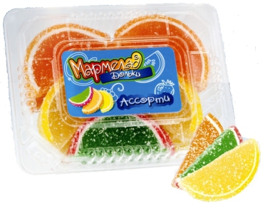 Gelee "Marmelad" Zitronen- und Orangenscheiben